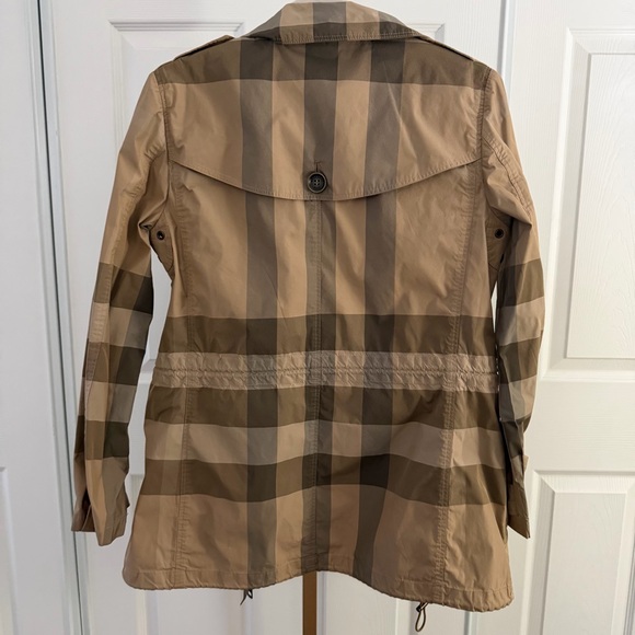 Burberry Tan Trench Coat with Striped Design - Picture 9 of 9